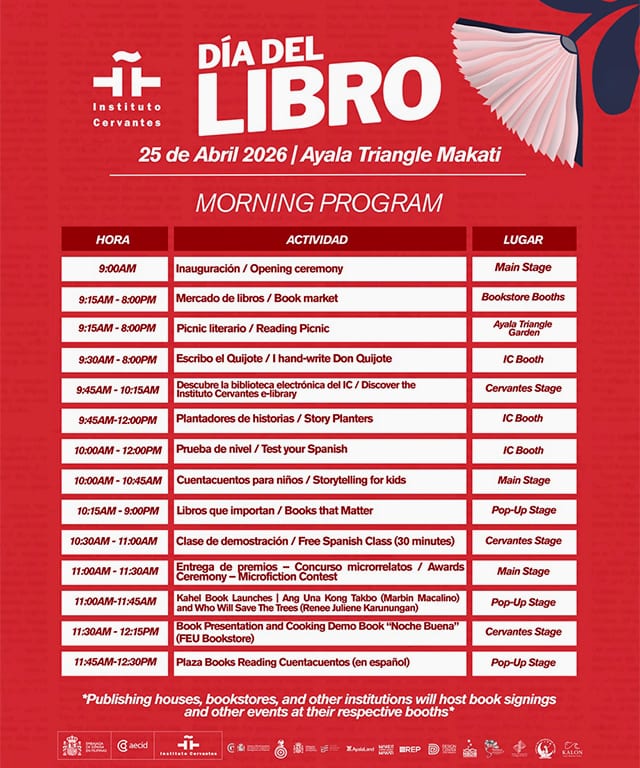 Here are the activities from 9 a.m. 'til noon during Dia del Libro 2026